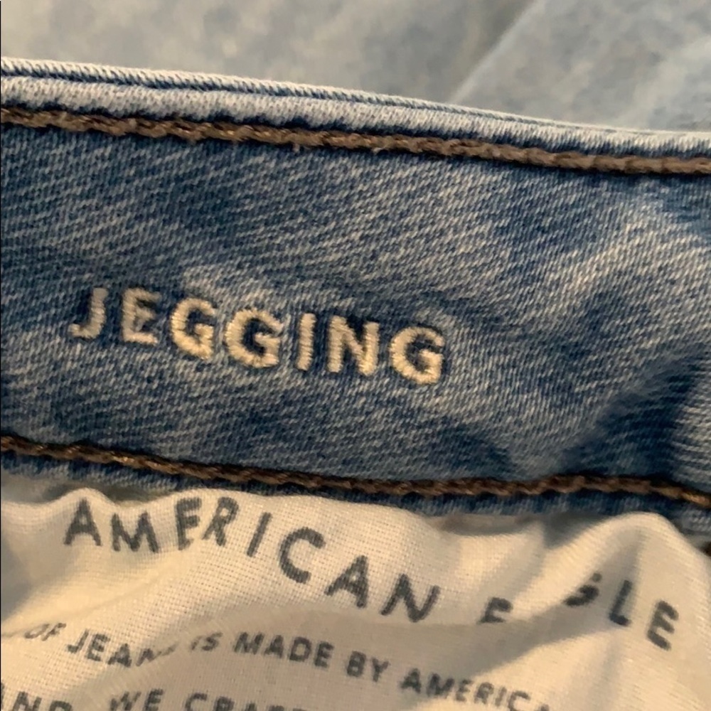 AE Super Stretch Skinny HW Jegging Light Wash 8/18​​​​​​​​​ - Picture 6 of 8